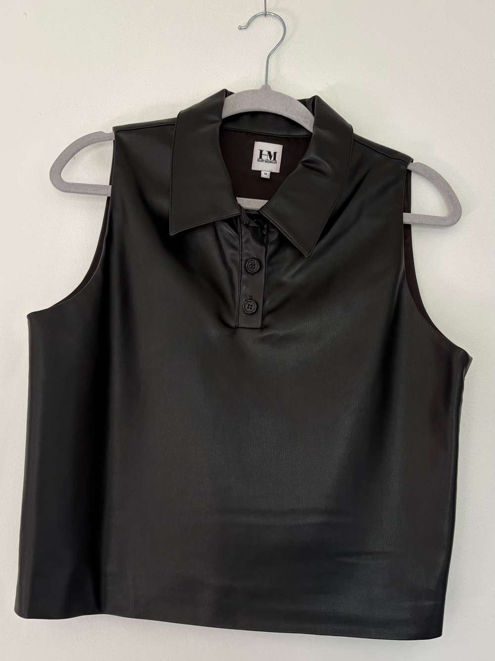Vegan leather top